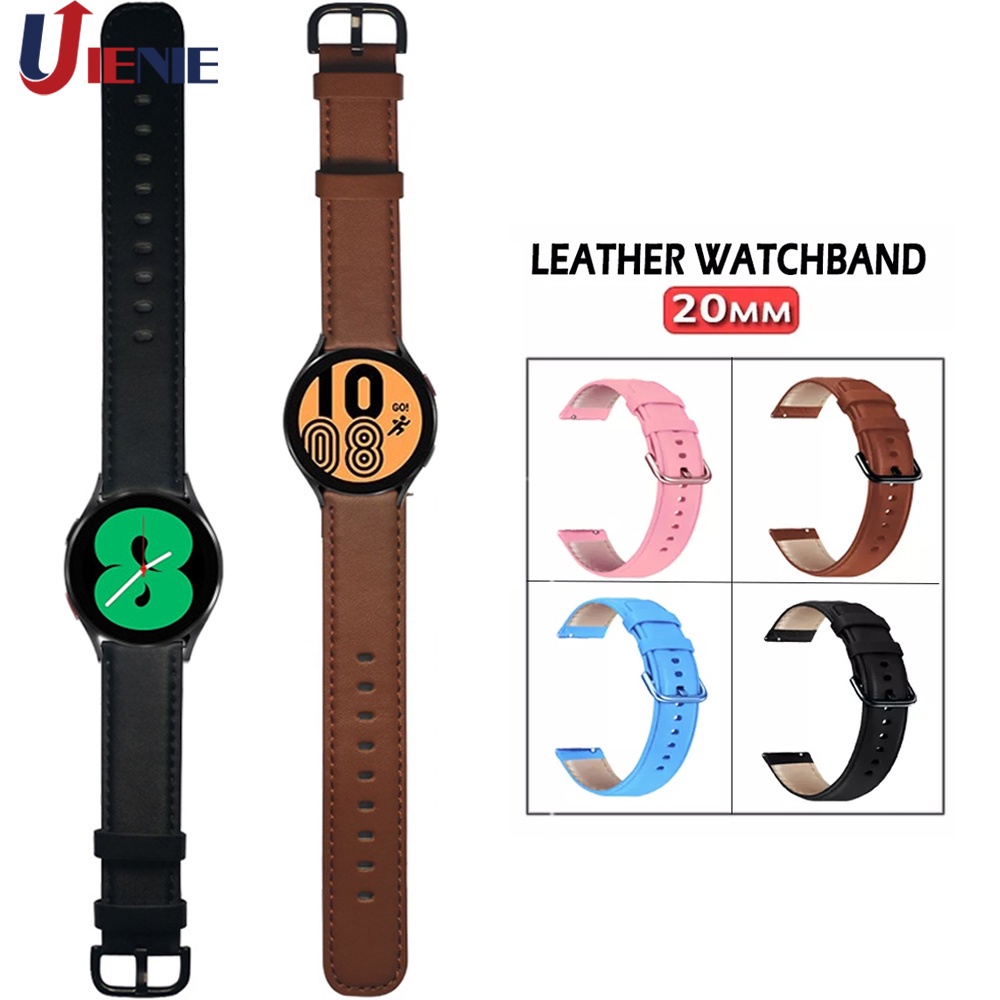 Dây đeo da thay thế cho đồng hồ thông minh samsung galaxy watch 4 classic 42mm 46mm / watch4 40mm 44mm 20mm