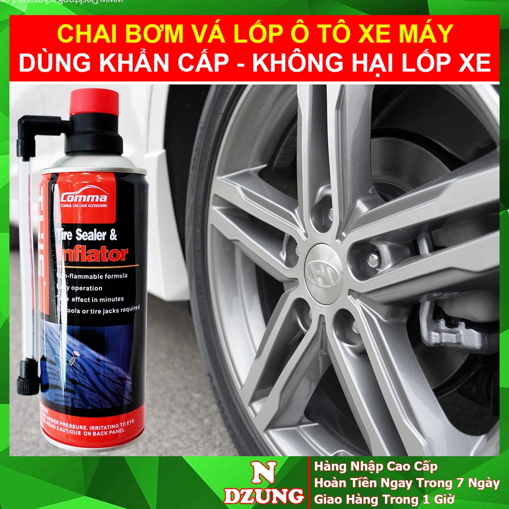 Chai Vá Lốp Xe Khẩn Cấp - Keo Tự Vá Lốp Xe Máy , Bơm Ô tô - Xử Lý Nhanh, Không Hư Hại Lốp - THIS Tire Sealer
