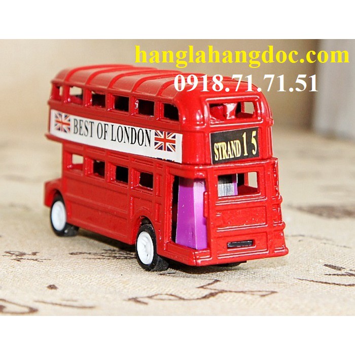 Xe bus 2 tầng biểu tượng độc đáo của London, siêu nhỏ (5x3x9cm)