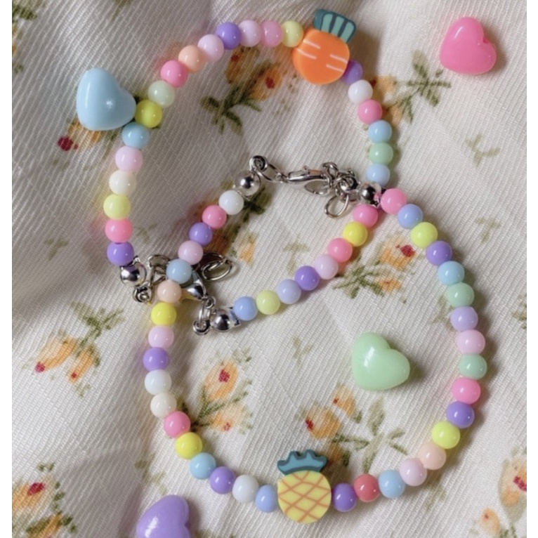 Vòng tay kẹo ngọt mặt trái cây các loại🤩👉🍅🥥🍌🍏