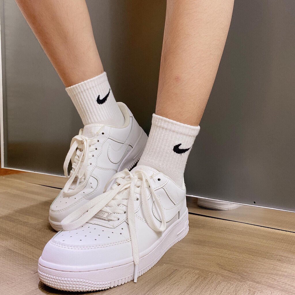 Tất Nike dệt kim hàng chuẩn loại 1 🔥Free Ship🔥 Vớ thể thao cotton dày dặn thấm hút mồ hôi