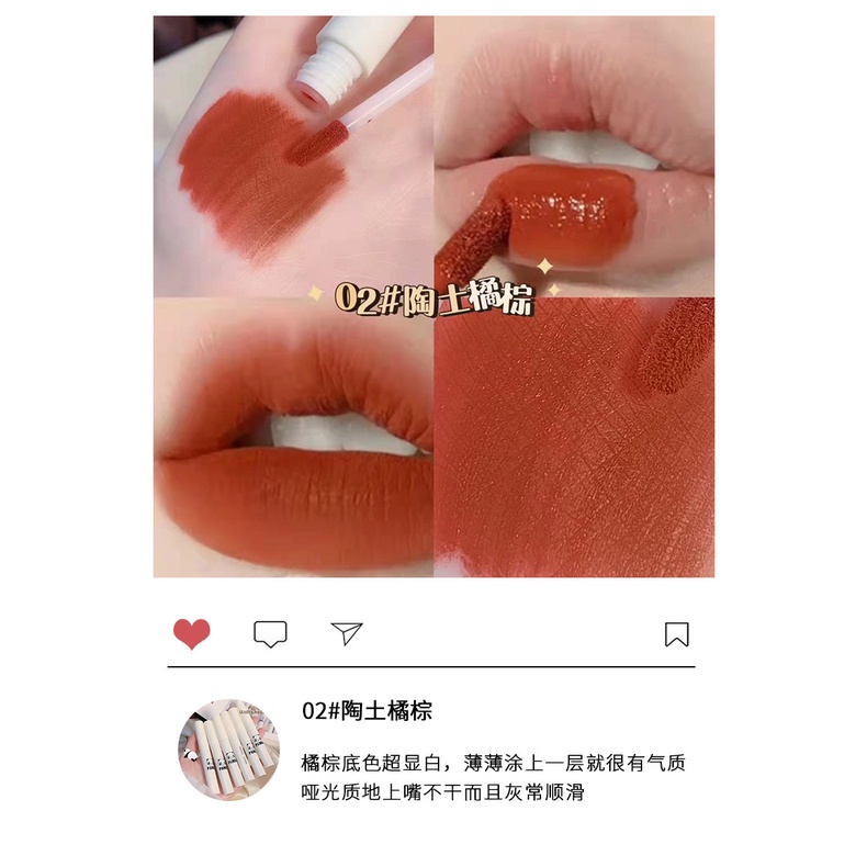 Bộ Son Môi MAGIC CASA Chất Nhung Lì Thiết Kế Hình Chú Gấu Dễ Thương