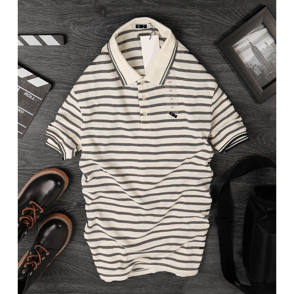 Áo Phông Có Cổ Hoạ Tiết Kẻ