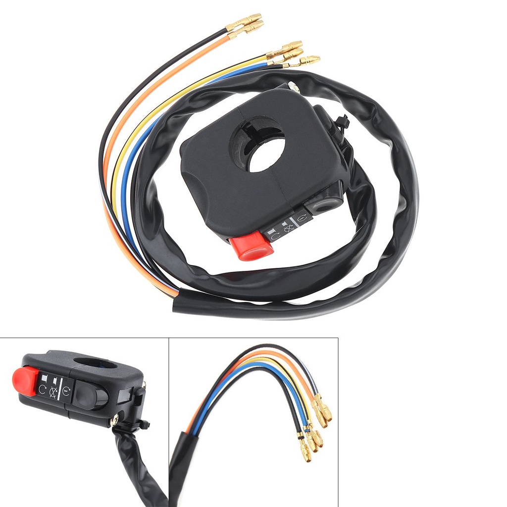 Công Tắc Đèn Pha LED 12V 7/8 inch 22MM Màu Đen Cho Xe Máy