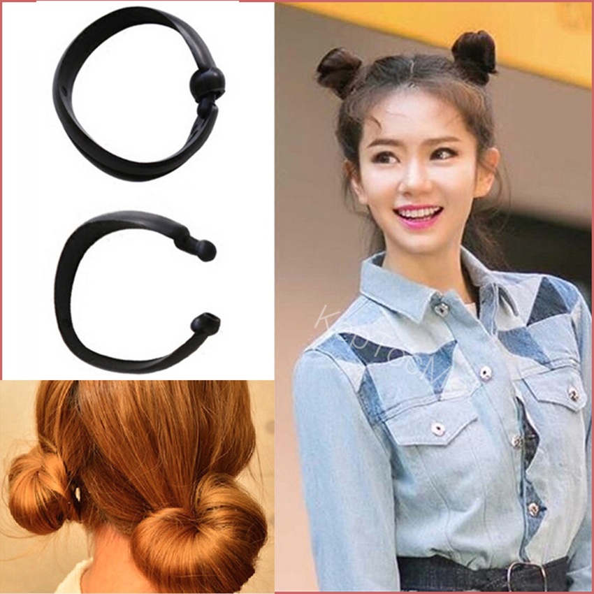 [2 vòng] dụng cụ búi tóc hỗ trợ tạo kiểu tóc búi tóc tết tóc hay buộc tóc phong cách Pháp dành cho nữ DIY22