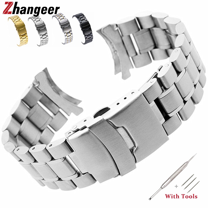 Dây đồng hồ thay thế bằng thép không gỉ 18mm 20mm 22mm 24mm