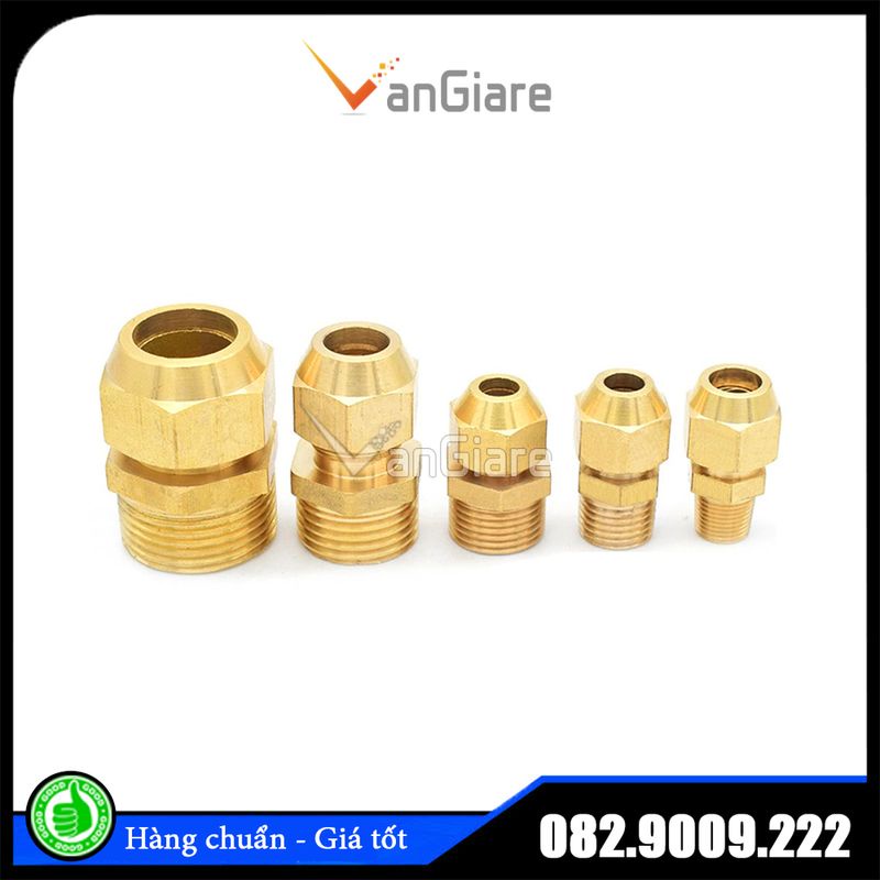 Nối ren ngoài côn lồi ống đồng 6mm 8mm 10mm 12mm 16mm 19mm - lã ống đồng