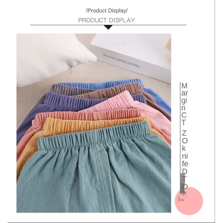 SANITKUN Quần short cotton màu sắc trơn thoáng khí phong cách Hàn Quốc thời trang mùa hè cho bé