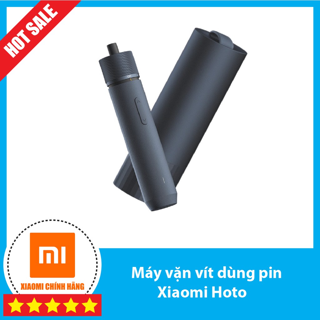 Máy vặn vít dùng pin, tô vít pin Xiaomi Hoto 1500 mAh kèm 12 đầu vặn.