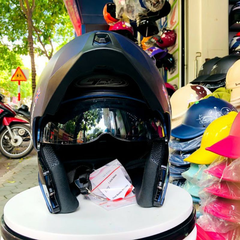 Mũ bảo hiểm hàm có kính ❤️FREESHIP❤️ chính hãng GRS GA801k Chuẩn DOT, Mũ Fullface