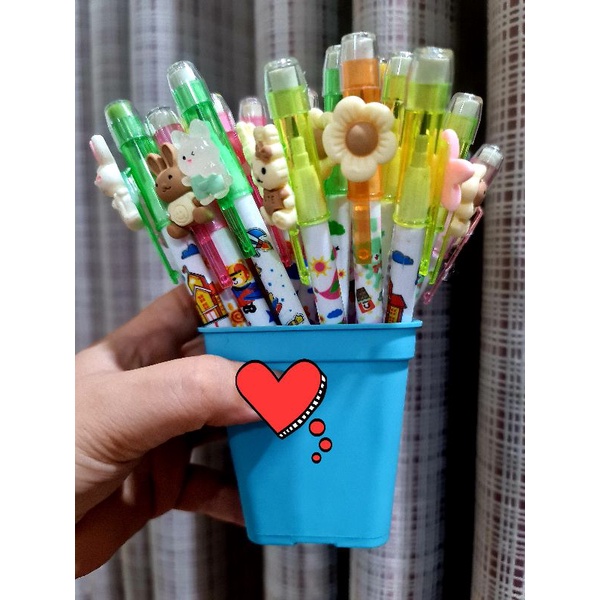 hộp 24 cây chì khúc hình chậu hoa vừa dùng vừa trang trí được