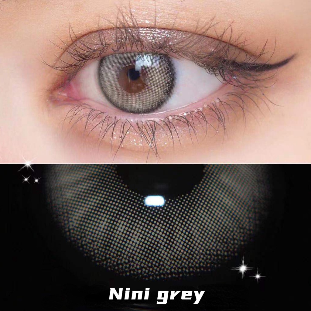 O2Girl len Beauty Flagship Shop 2 miếng kính áp tròng màu xám nâu đường kính lớn tự nhiên năm ném nữ 14.2mm kính áp tròng sinh viên phi nhật ném trang điểm mỹ phẩm sản phẩm lens mắt