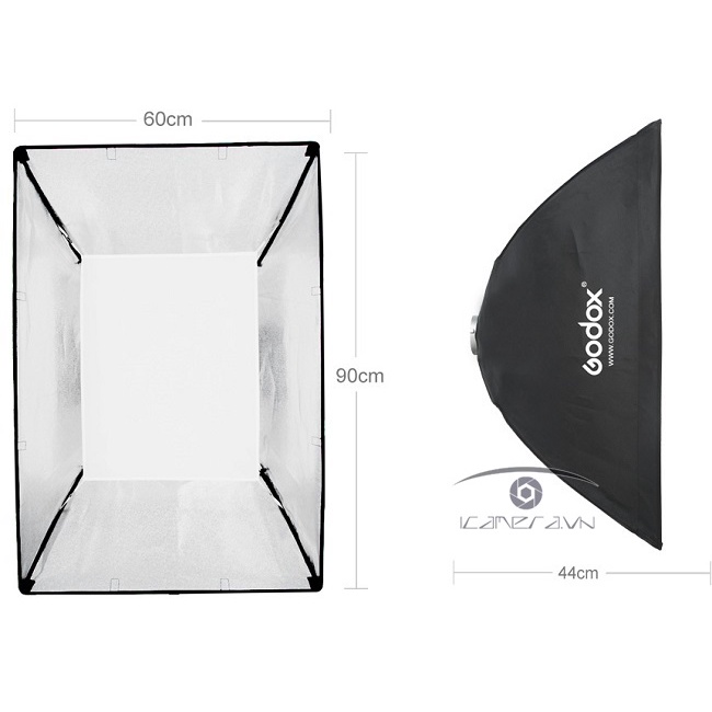 SOFTBOX GODOX KÈM LƯỚI TỔ ONG 60X90CM