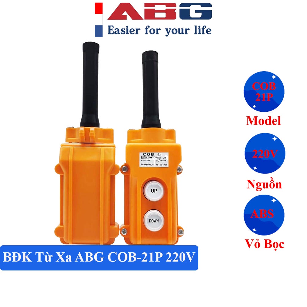 Bộ Điều Khiển Cẩu Trục ABG COB-21P 220V Sử Dụng Trong Công Nghiệp Giúp Điều Khiển Tời Điện Chuyên Dụng
