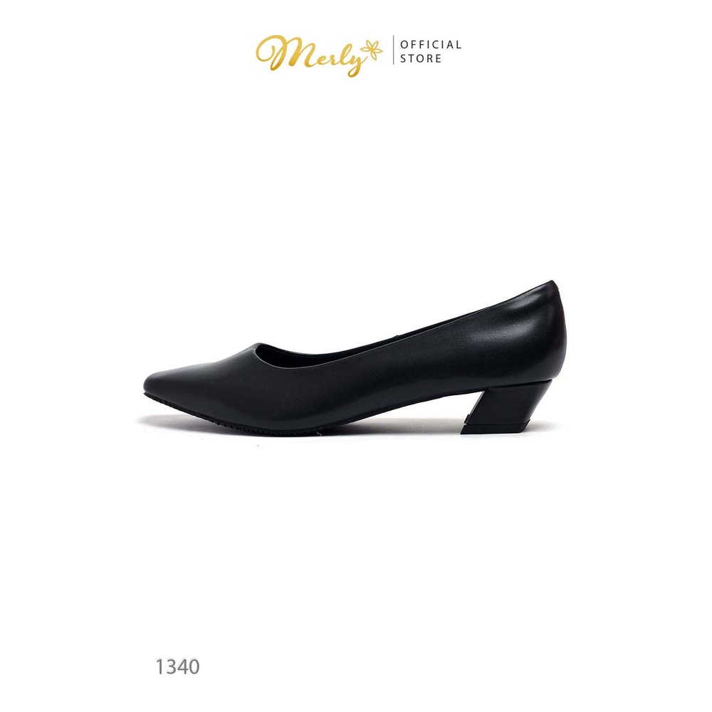 [Form Lớn Giảm 1 Size] Giày Gót Thấp 2cm Merly 1340, Giày Công Sở Nữ Bigsize