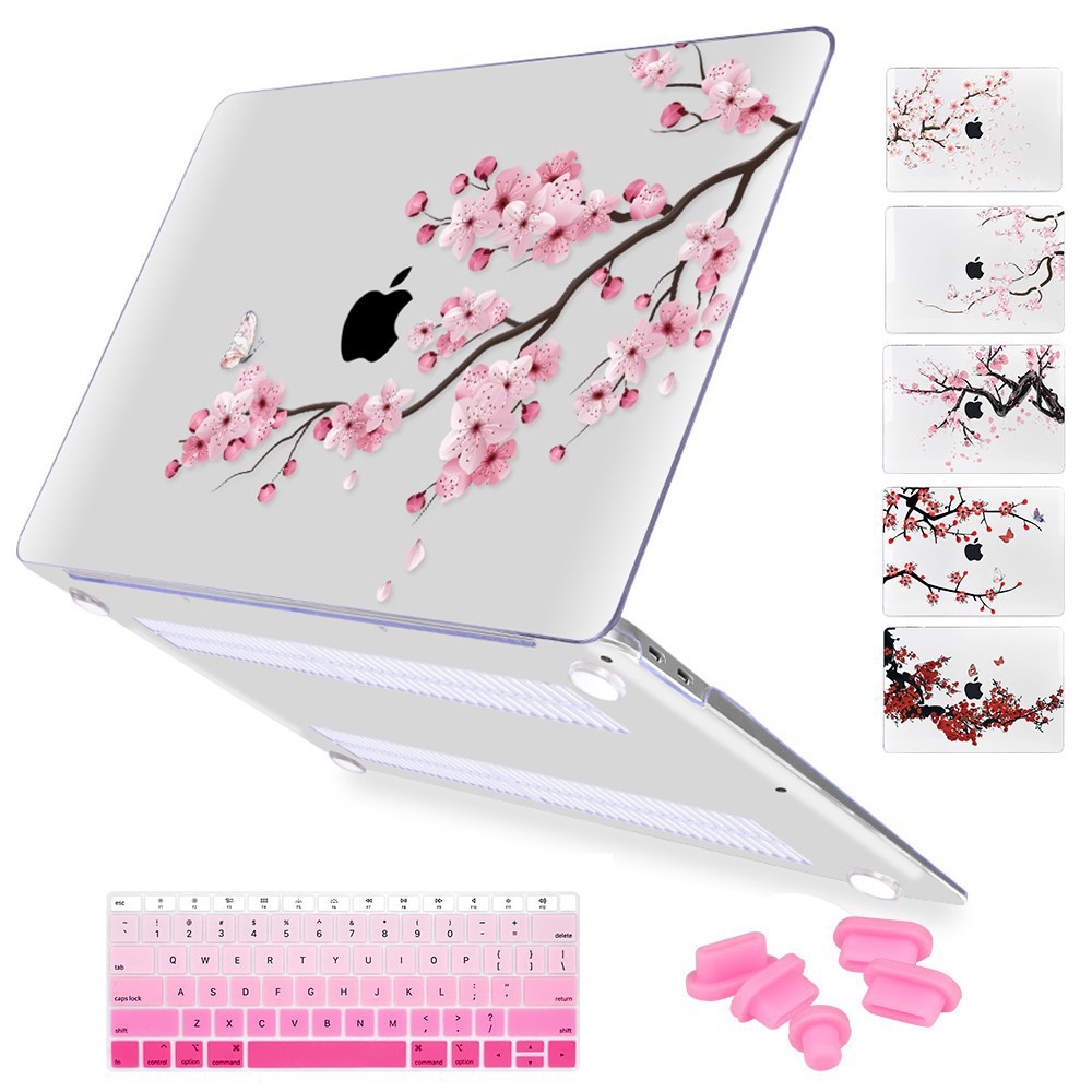 Bao Da In Hoa Có Bàn Phím Cho Macbook Air 13.3 Pro 13 15 Retina 12 Inch Ốp