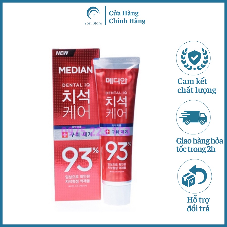 Kem đánh răng Median Dental IQ 93% Hàn Quốc Giúp Răng Trắng Sáng 120g