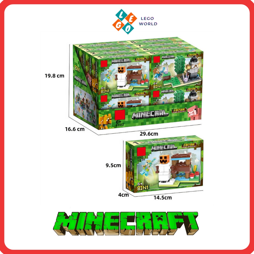 Lego Minecraft bộ đồ chơi lắp ráp thông minh Cuộc phiêu lưu trong rừng 6002
