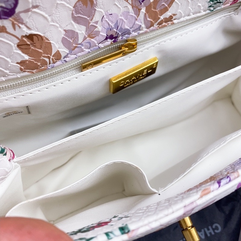 Túi xách nữ Sz 23cm Hàng Spsl Hoạ tiết hoa vân da tự nhiên Fullbox bill, giấy nến