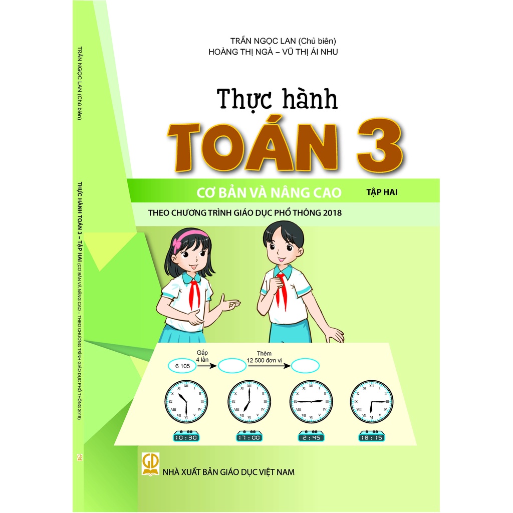 Sách - Thực hành Toán lớp 3 tập 1+2 cơ bản và nâng cao (HEID)