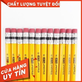 Bút chì gỗ stacom thân vàng 2b pc107 còn hàng