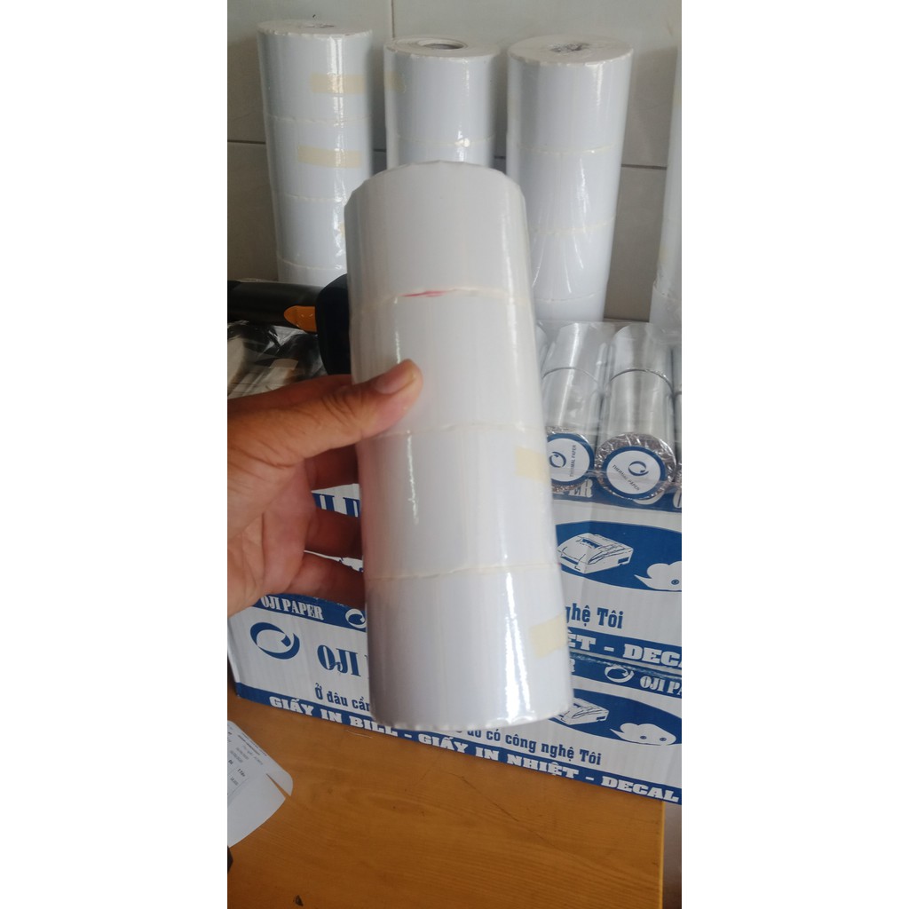 Giấy In Tem dán trà sữa trà chanh 50x30 10 cuộn