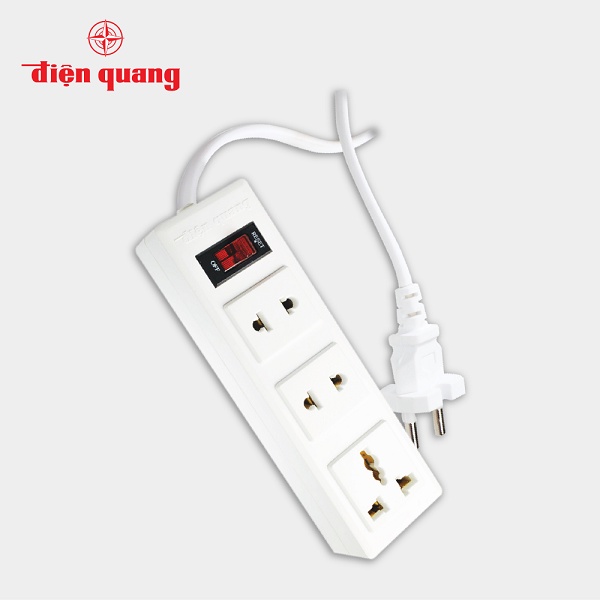 Ổ CẮM 3 LỖ , 6 LỖ ĐIỆN QUANG DÂY 2M, DÂY 5M CHỊU TẢI 3200w ĐIỆN QUANG