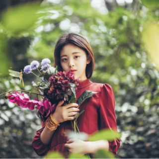 Váy Đỏ dáng dài phong cách Vintage