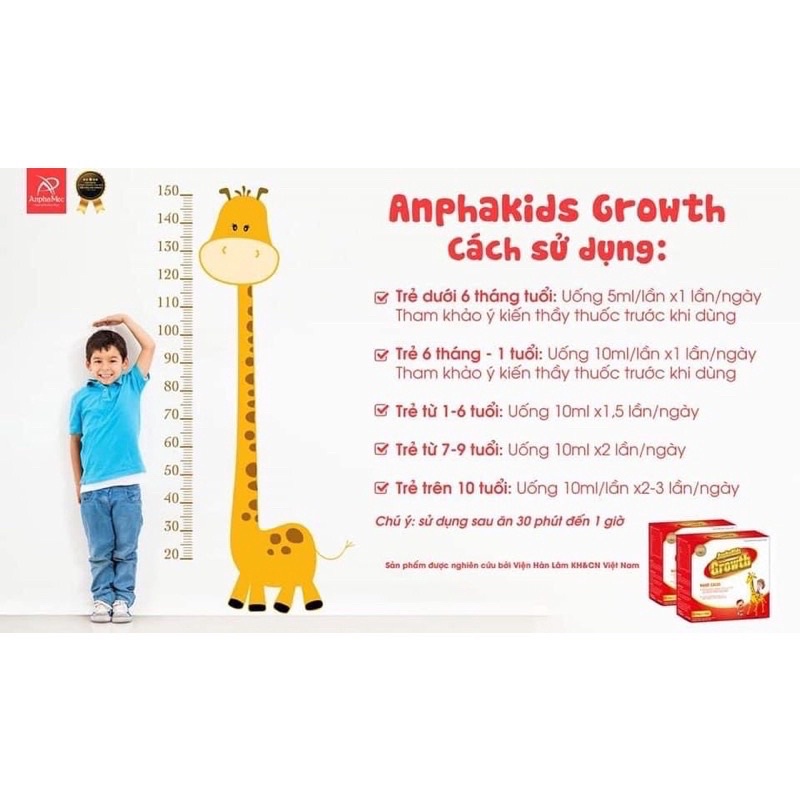 Nano Canxi Anphakids Growth Viện Hàn lâm KH&CN Việt Nam, bổ sung Canxi giúp trẻ cao lớn