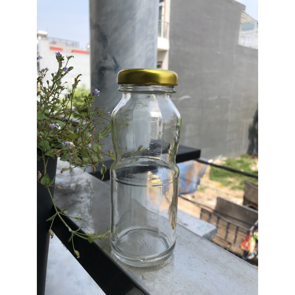 COMBO 10 CHAI THỦY TINH 200ML NẮP VÀNG