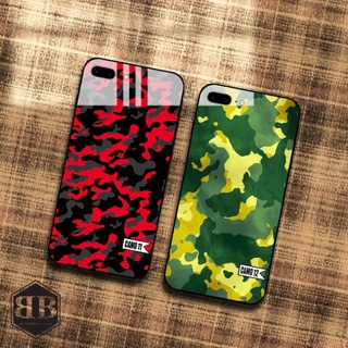 Ốp lưng kính cường lực iphone 7 plus / iphone 8 plus hình camo