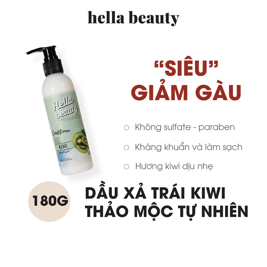 Dầu xả thảo mộc tinh dầu tự nhiên Kiwi Hella Beauty 180g