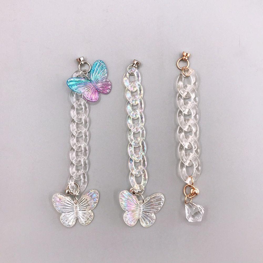Ốp Điện Thoại Bằng Acrylic Trong Suốt Chống Trượt Có Móc Khóa DIY