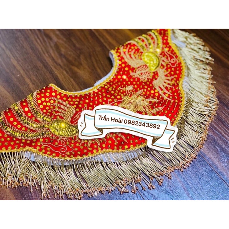 Phụ kiện hầu đồng - xây cườm vàng đẹp - xây cổ hầu đồng - xây hầu