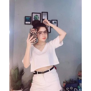 Áo Croptop CỔ TIM TRƠN 01 Nữ Miushop