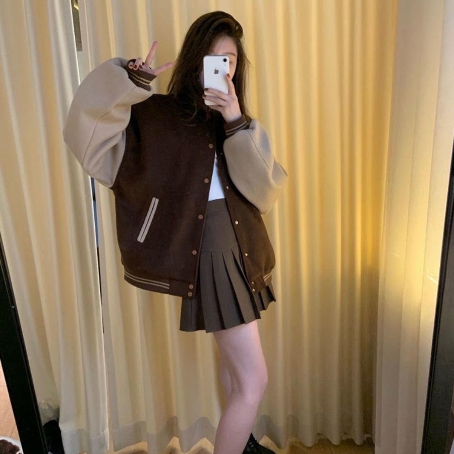 Áo Bomber Varsity Nam Nữ Nỉ Mặc Thoải Mái Và Ấm Áp Thời Trang Hot Trend