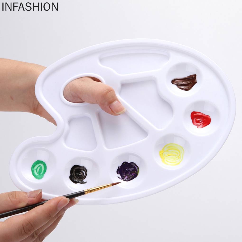 Bảng pha màu nước 10 lỗ bằng nhựa nhiều màu sắc