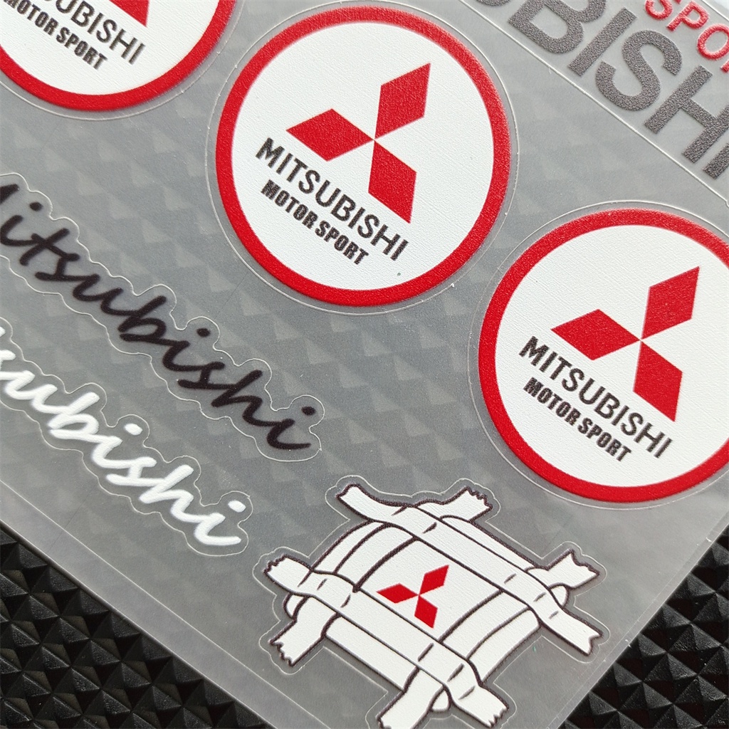 Logo dán trang trí xe hơi bằng PU 3D cho Mitsubishi