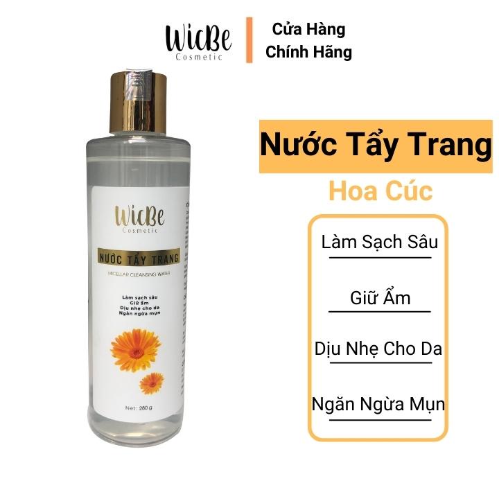 Nước tẩy trang Hoa Cúc cho da dầu mụn dịu nhẹ cho da nhạy cảm Wicbe 280g