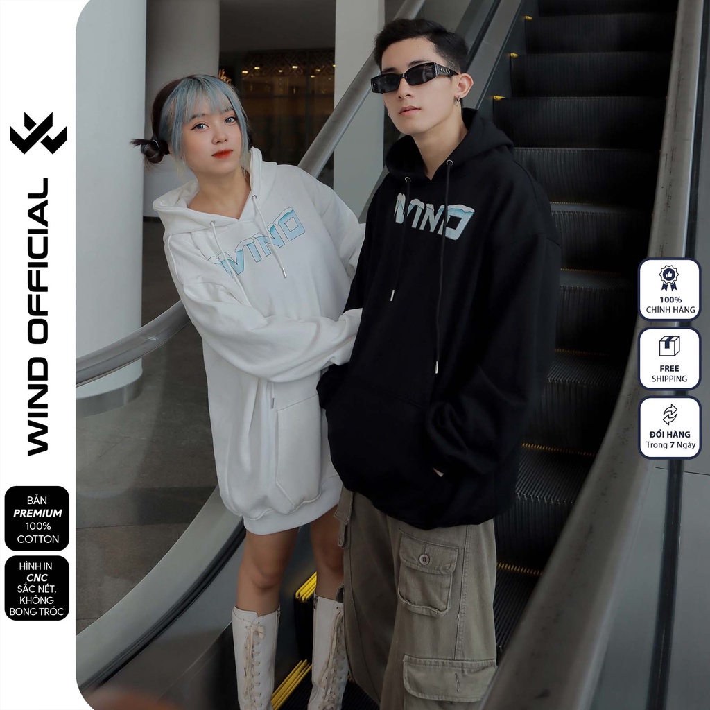 Áo hoodie unisex form rộng WIND WINTER bản Premium nỉ ngoại thời trang nam nữ oversize
