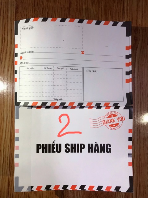 Phiếu ship hàng, phiếu giao hàng (hoá đơn bán hàng)tệp 100trang