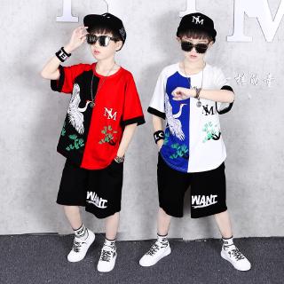 Bộ Quần Áo Chất Liệu Cotton Phong Cách Hiphop Cá Tính Dành Cho Bé Trai