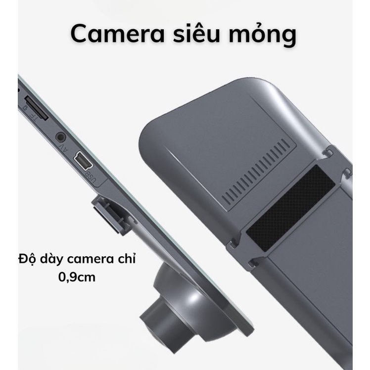 Camera hành trình ô tô M5 có gương chiếu hậu cảm ứng 5 inch Full HD 1080p hỗ trợ đỗ xe, lắp đặt dễ dàng bảo hành 12T