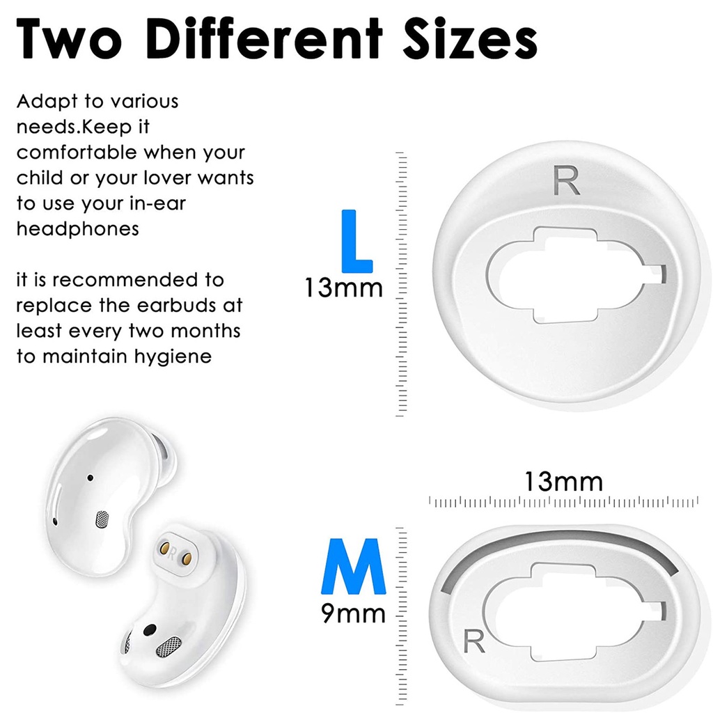 Vỏ bọc đầu tai nghe thay thế bằng silicon cho Samsung Galaxy Buds