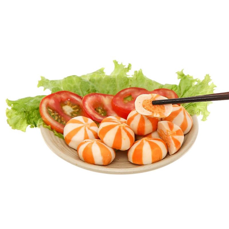 RẺ NHẤT SHOPEE Viên thả lẩu, Bánh bao trứng nhím cam nhân Trứng Cá / Phô Mai Trứng Muối Lacusina 500g