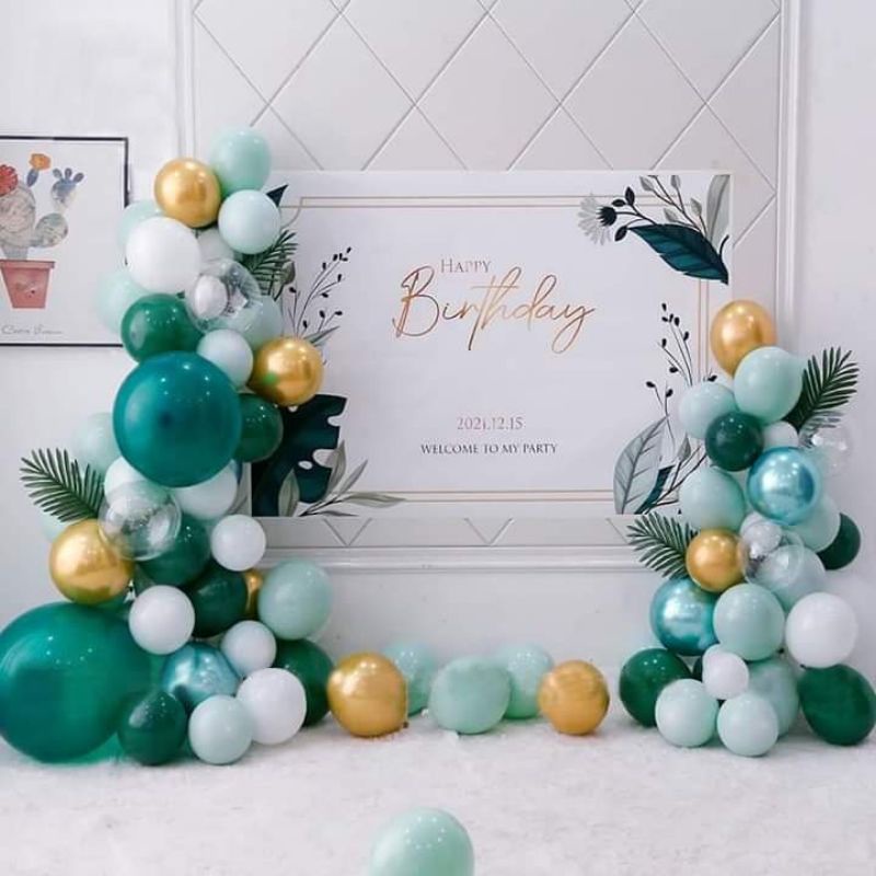 ( TẶNG BƠM KEO) SET BÓNG SINH NHẬT HAPPY BIRTHDAY MẪU MỚI