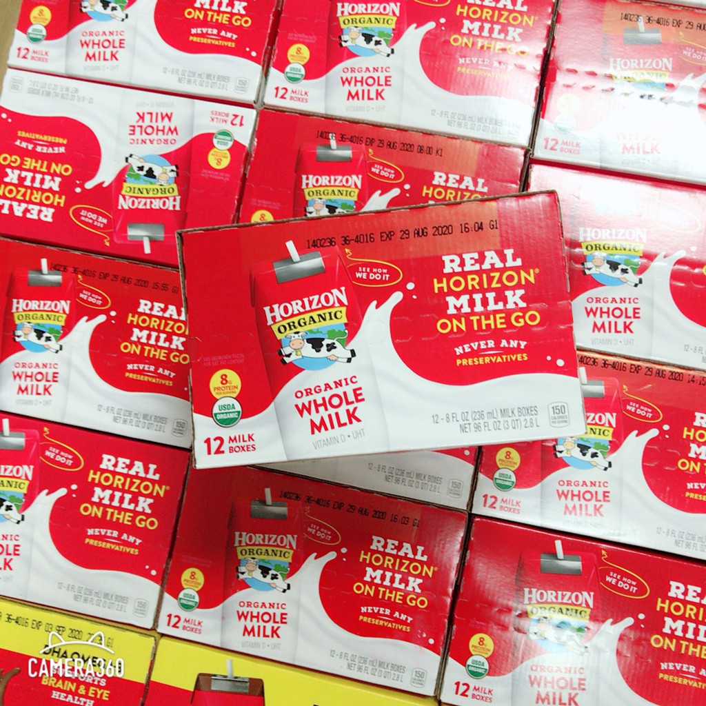 Sữa Horizon WHOLE Milk Organic (thùng12 hộp)