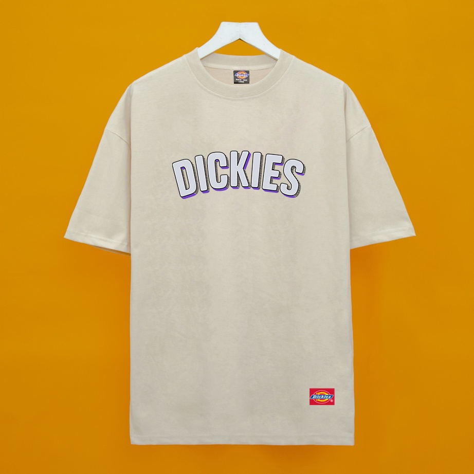Áo Thun Dickies Logo Trắng Cong form rộng - T-Shirt Dickies cao cấp-DK04-Streetwears SG