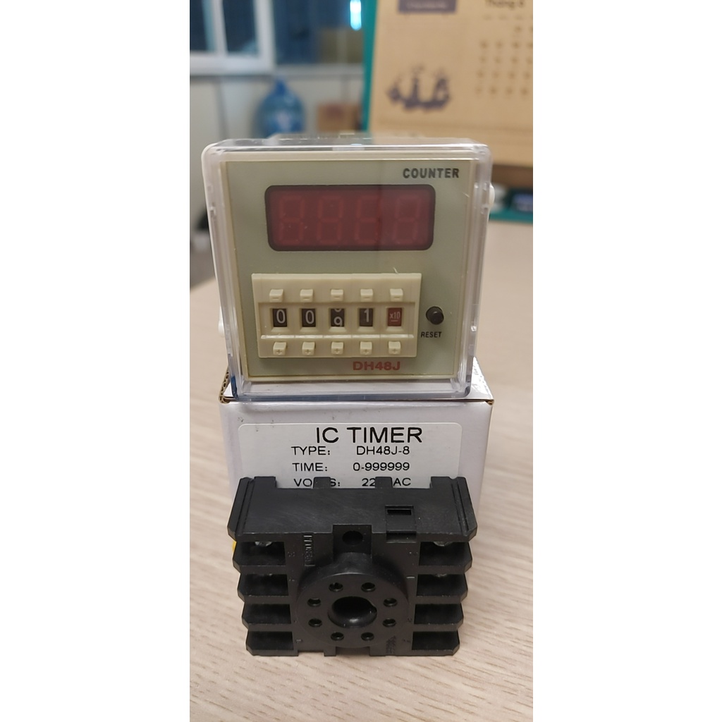 [Giá gốc] Bộ đếm sản phẩm ( Counter ) DH48J-8A (bao gồm cả đế)