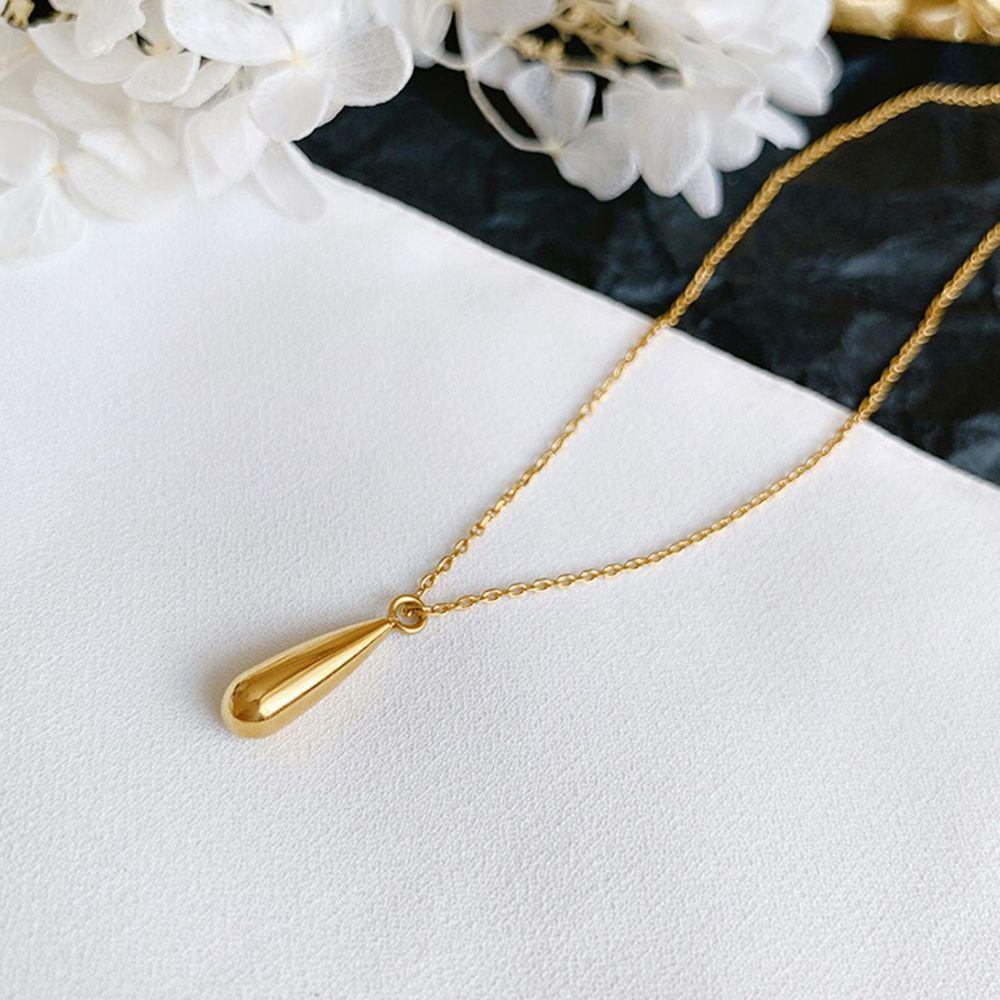 Vòng cổ Thép Titan Mặt Hình Giọt Nước Thời Trang VANES1